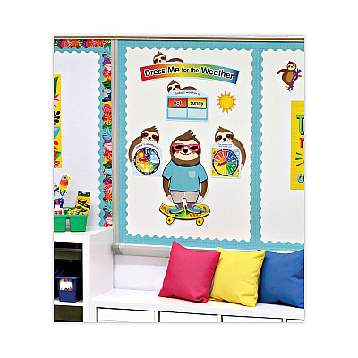 Carson-Dellosa Education Curriculum Bulletin Board Sets, 54-Piece Set, Dress Me for the Weather, 23.5" x 7.5", Multicolor (CDP110487)
