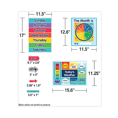Carson-Dellosa Education Calendar Bulletin Board Sets, 134-Piece Set, One World, 23" x 17", Multicolor (CDP110486)