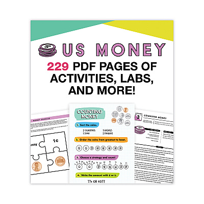 Carson-Dellosa Education In a Flash USB, US Money, Ages 6-8, 229 Pages (CDP109579)