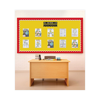 Carson-Dellosa Education Rolled Borders, Scalloped Border, Back to School, 2.25" x 65 ft, Red (CDP108465)
