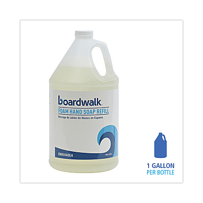 Boardwalk Foaming Hand Soap Refill, Herbal Mint Scent, 1 gal (BWK440EA)