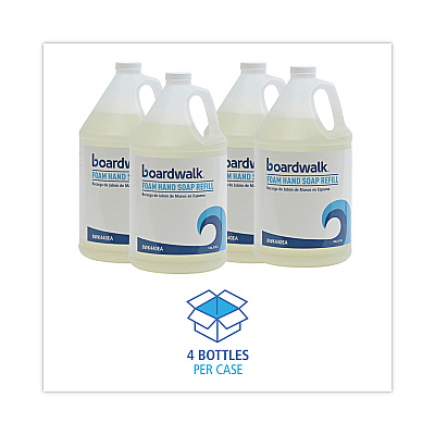Boardwalk Foaming Hand Soap Refill, Herbal Mint Scent, 1 gal, 4/Carton (BWK440CT)