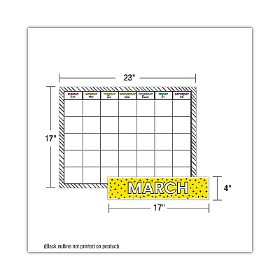 Carson-Dellosa Education Calendar Bulletin Board Sets, 129-Piece Set, Kind Vibes, 23" x 17", Multicolor (CDP110522)