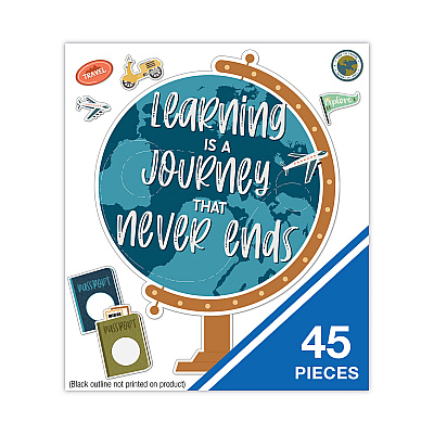 Carson-Dellosa Education Motivational Bulletin Board Sets, 45-Piece Set, Learning Is a Journey, 30.1" x 24", Multicolor (CDP110555)