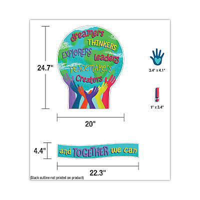 Carson-Dellosa Education Motivational Bulletin Board Sets, 47-Piece Set, One World, 24.7" x 20", Multicolor (CDP110488)