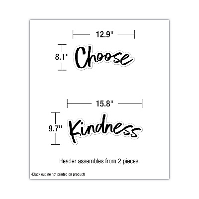 Carson-Dellosa Education Motivational Bulletin Board Sets, 75-Piece Set, Kind Vibes, 30" x 16", Multicolor (CDP110524)