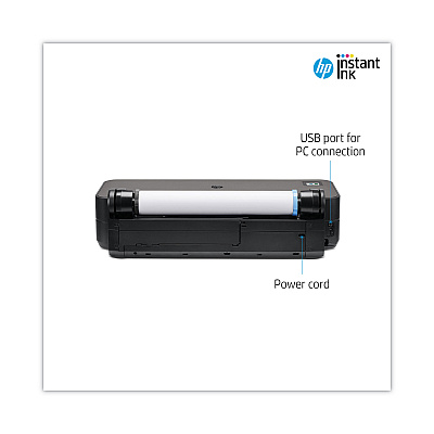 HP DesignJet T250 24" Large-Format Compact Wireless Plotter Printer with Extended Warranty (HEW5HB06H)