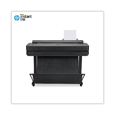 HP DesignJet T650 36" Large-Format Wireless Plotter Printer with Extended Warranty (HEW5HB10H)