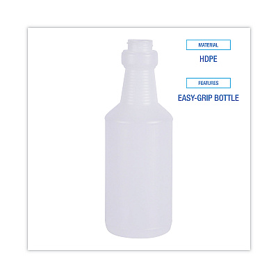 Boardwalk Handi-Hold Spray Bottle, 16 oz, Clear, 24/Carton (BWK00016)