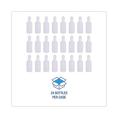 Boardwalk Handi-Hold Spray Bottle, 16 oz, Clear, 24/Carton (BWK00016)