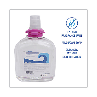 Boardwalk Green Certified Foam Soap Refill, Fragrance-Free, 1,200 mL, 2/Carton (BWK42400)