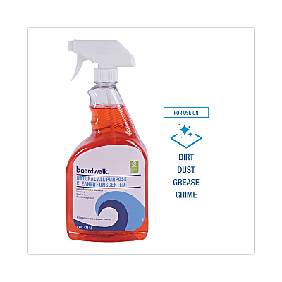 Boardwalk Natural All Purpose Cleaner, Unscented, 32 oz Spray Bottle, 12/Carton (BWK47112)