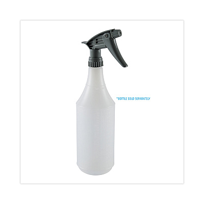 Boardwalk Chemical-Resistant Trigger Sprayer 320CR, 7.25" Tube, Fits16 oz Bottles, Gray, 24/Carton (BWK72108)