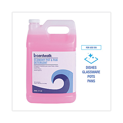 Boardwalk Industrial Strength Pot and Pan Detergent, 1 gal Bottle, 4/Carton (BWK77128)