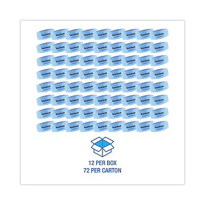 Boardwalk Bowl Clip, Cotton Blossom Scent, Blue, 12/Box, 6 Boxes/Carton (BWKCLIPCBLCT)