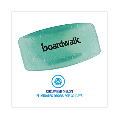 Boardwalk Bowl Clip, Cucumber Melon Scent, Green, 12/Box (BWKCLIPCME)