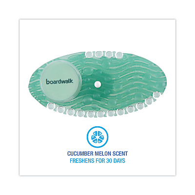 Boardwalk Curve Air Freshener, Cucumber Melon, Green, 10/Box, 6 Boxes/Carton (BWKCURVECMECT)