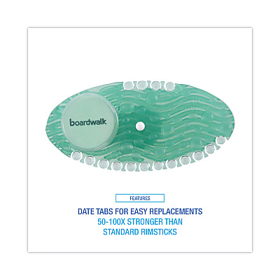 Boardwalk Curve Air Freshener, Cucumber Melon, Green, 10/Box, 6 Boxes/Carton (BWKCURVECMECT)