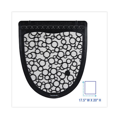 Boardwalk Urinal Mat 2.0, Rubber, 17.5 x 20, Black/White, 6/Carton (BWKUMBW)