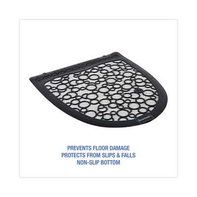 Boardwalk Urinal Mat 2.0, Rubber, 17.5 x 20, Black/White, 6/Carton (BWKUMBW)