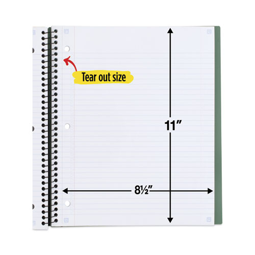 Five Star Advance Wirebound Notebook, Two Pockets, 1-Subject, Medium/College Rule, Randomly Assorted Cover Color, (100) 11 x 8.5 Sheets (06322)
