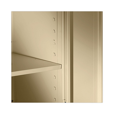 Alera Assembled 78" High Heavy-Duty Welded Storage Cabinet, Four Adjustable Shelves, 36w x 24d, Putty (ALECM7824PY)