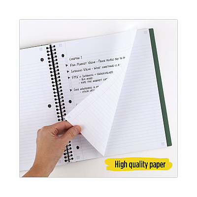 Five Star Advance Wirebound Notebook, Two Pockets, 1-Subject, Medium/College Rule, Randomly Assorted Cover Color, (100) 11 x 8.5 Sheets (MEA06322)