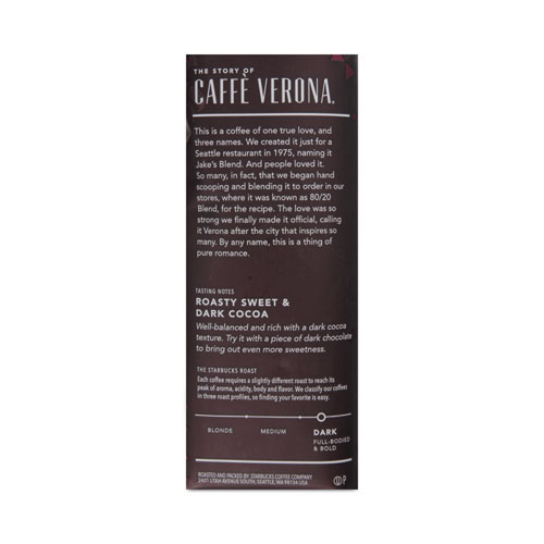 Starbucks Coffee, Caffe Verona, Ground, 1lb Bag (11018131)
