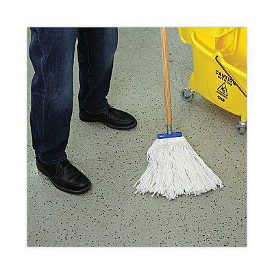 Boardwalk Cut-End Lie-Flat Mop Head, Rayon, 16oz, White, 12/Carton (BWKRM32016)