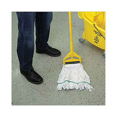 Boardwalk Loop End Rayon Mop Head, Rayon, Medium, 14 oz, White, Dozen (BWKSP200M14DZ)