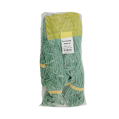 Boardwalk Super Loop Wet Mop Head, Cotton/Synthetic Fiber, 5" Headband, Small Size, Green, 12/Carton (BWK501GN)