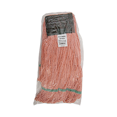 Boardwalk Super Loop Wet Mop Head, Cotton/Synthetic Fiber, 5" Headband, Medium Size, Orange, 12/Carton (BWK502OR)