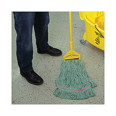 Boardwalk Mop Head, Premium Standard Head, Cotton/Rayon Fiber, Large, Green (BWK503GNNB)