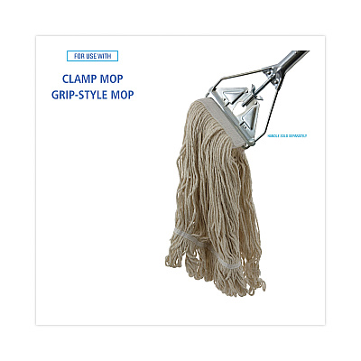 Boardwalk Mop Head, Pro Loop Web/Tailband, Premium Saddleback Head, Ctn, 24-oz., WH, 12/CT (BWK524C)