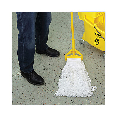 Boardwalk Mop Head, Pro Loop Web/Tailband, Premium Saddleback Head, Ryn, 24-oz., WH, 12/CT (BWK524R)