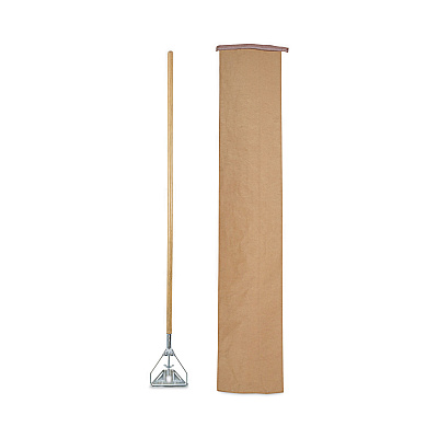 Boardwalk Screw Clamp Metal Head Wooden Mop Handle, #20+, 1.13" dia x 62", Natural (BWK603)