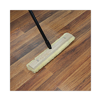 Boardwalk Fiberglass Broom Handle, Nylon Plastic Threaded End, 1" dia x 60", Black (BWK636)