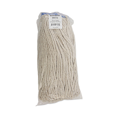 Boardwalk Cut-End Lie-Flat Wet Mop Head, Cotton, 16oz, White (BWK716CEA)