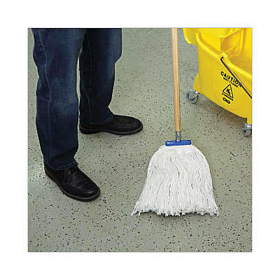 Boardwalk Cut-End Lie-Flat Wet Mop Head, Rayon, 16oz, White (BWK716REA)