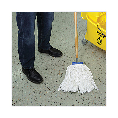 Boardwalk Mop Head, Economical Lie-Flat Head, Rayon Fiber, 20oz, White, 12/Carton (BWK720R)