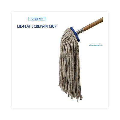 Boardwalk Cut-End Lie-Flat Wet Mop Head, Cotton, 24oz, White, 12/Carton (BWK724CCT)
