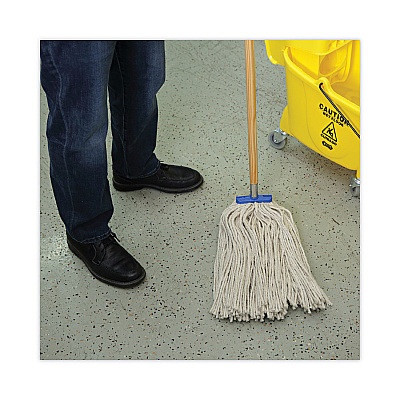 Boardwalk Cut-End Lie-Flat Wet Mop Head, Cotton, 24oz, White, 12/Carton (BWK724CCT)