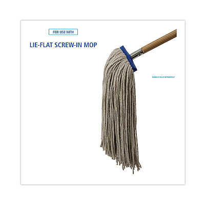 Boardwalk Cut-End Lie-Flat Wet Mop Head, Cotton, 24oz, White (BWK724CEA)
