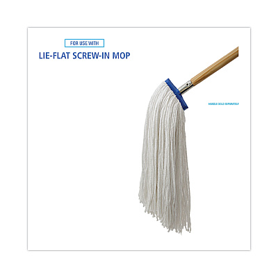 Boardwalk Cut-End Lie-Flat Wet Mop Head, Rayon, 24oz, White (BWK724REA)