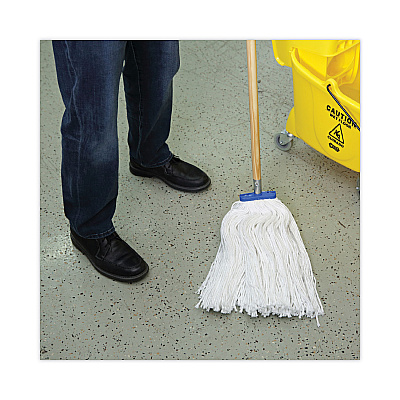 Boardwalk Cut-End Lie-Flat Wet Mop Head, Rayon, 24oz, White (BWK724REA)