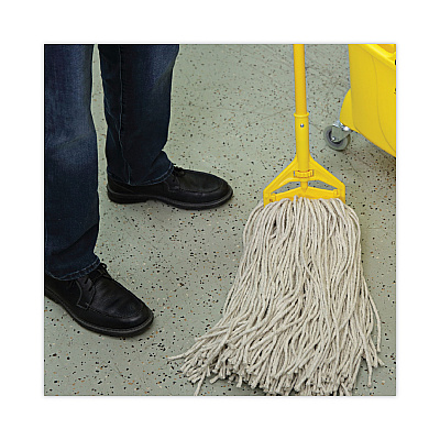 Boardwalk Mop Head, Economical Lie-Flat Head, Cotton Fiber, 32oz, White, 12/Carton (BWK732C)