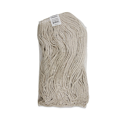 Boardwalk Mop Head, Economical Lie-Flat Head, Cotton Fiber, 32oz, White, 12/Carton (BWK732C)