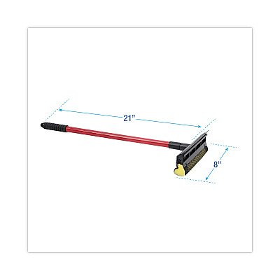 Boardwalk General-Duty Squeegee, 8" Wide Blade, Black/Red, 21" Handle (BWK824)