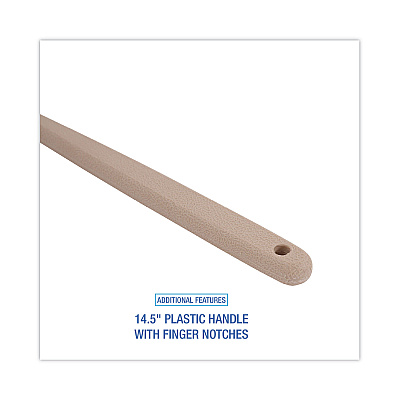 Boardwalk Utility Brush, Cream Tampico Bristles, 5.5" Brush, 14.5" Tan Plastic Handle (BWK4220)