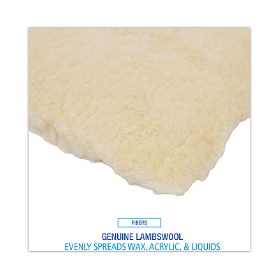 Boardwalk Mop Head, Finish Applicator, Lambswool, 18-Inch, White (BWK4418)